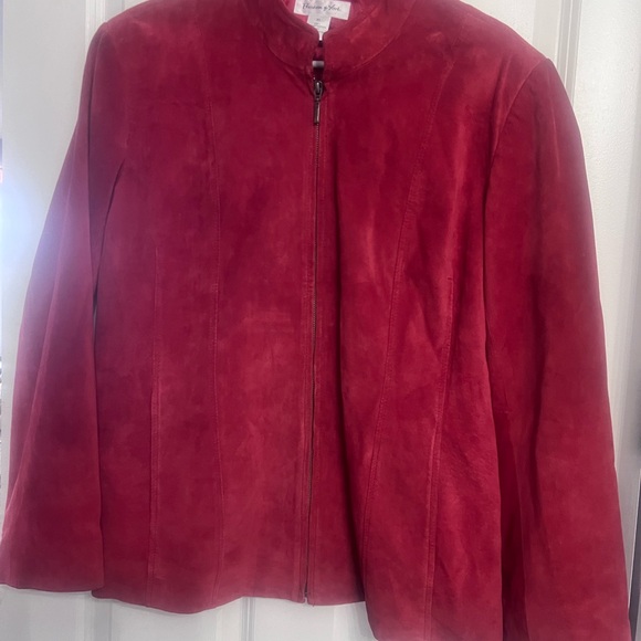 Preston & York Leather Jacket | Women's, Red, Genuine Leather, Sz XL - Picture 2 of 10